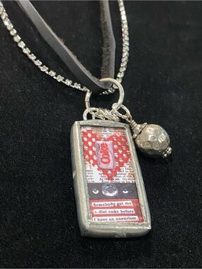 Layered Necklace with Diet Coke Pendant